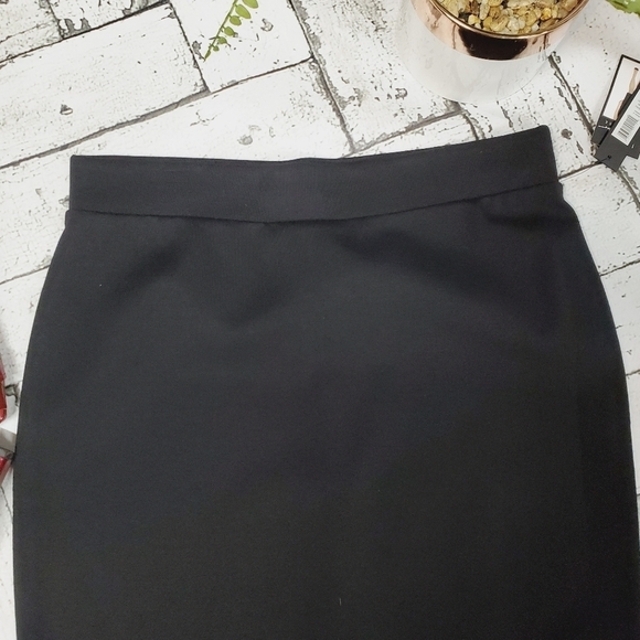 Nicole Miller Black Pull On Pencil Skirt M - Picture 5 of 9